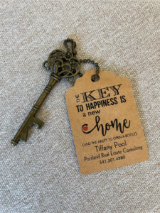 Vintage key with tag
